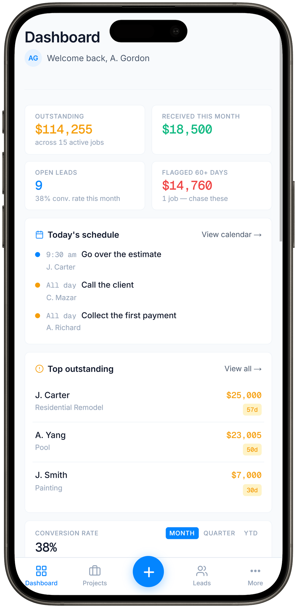 SaleTrakk on mobile